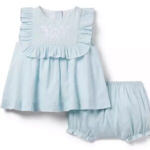 Janie and Jack Embroidered Floral Matching Set